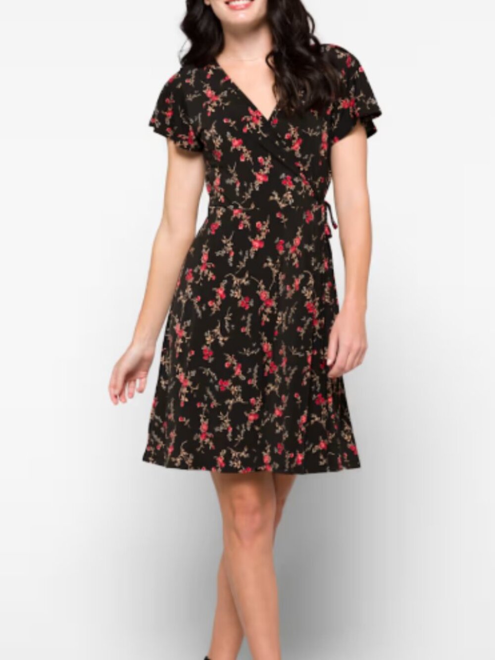 Kaileigh Kaela Faux Wrap Knit Dress